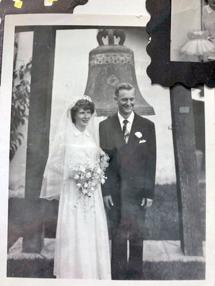 George and Emily Jean Hoogeveen at their wedding on Sept. 30, 1951, at the Asistencia.